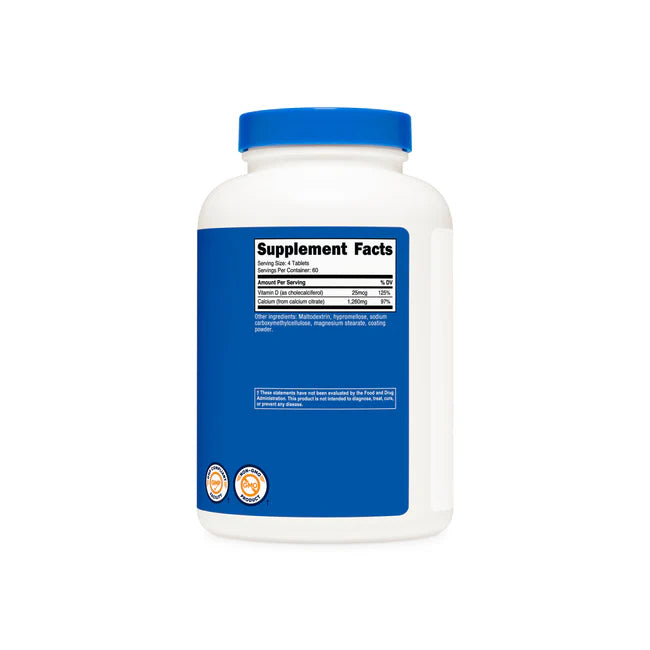 Nutricost Calcium Citrate with Vitamin D Tablets